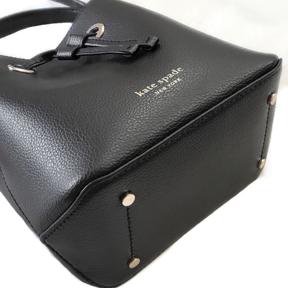 ♠️Kate Spade Eva Small Bucket Crossbody Bag Black NWT - Picture 4 of 10